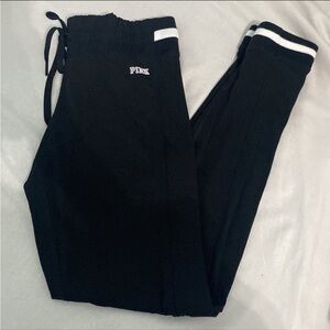 VS PINK black and white stripe ULTIMATE joggers